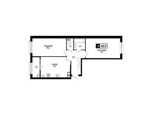 2-к квартира, вторичка, 65м2, 10/12 этаж