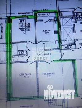 3-к квартира, вторичка, 78м2, 1/18 этаж