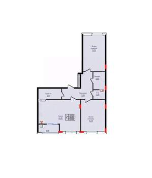 2-к квартира, вторичка, 84м2, 2/10 этаж