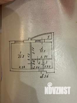 1-к квартира, вторичка, 45м2, 3/9 этаж