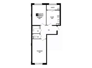 2-к квартира, вторичка, 62м2, 8/24 этаж