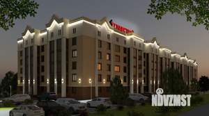 1-к квартира, строящийся дом, 43м2, 2/5 этаж