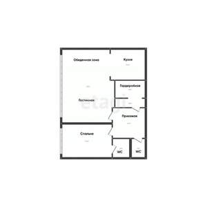 2-к квартира, вторичка, 84м2, 5/16 этаж