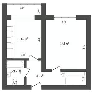 1-к квартира, вторичка, 35м2, 16/16 этаж